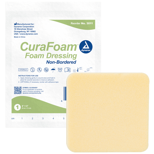 CuraFoam - Foam Dressing, 6" x 6", 12/10/cs | Quantity - 1x CS