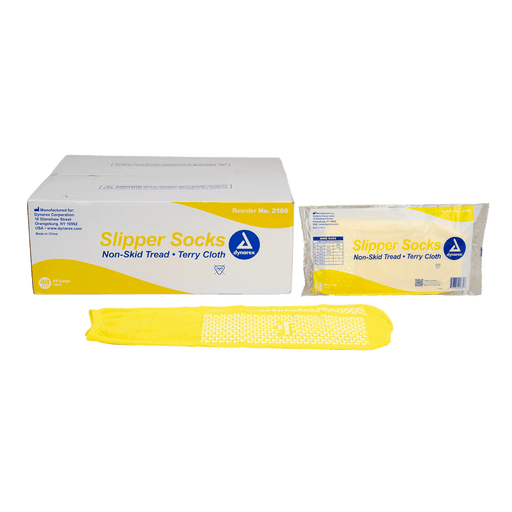 Double Sided Slipper Socks, 4XL, Yellow, 48/cs | Quantity - 1x CS