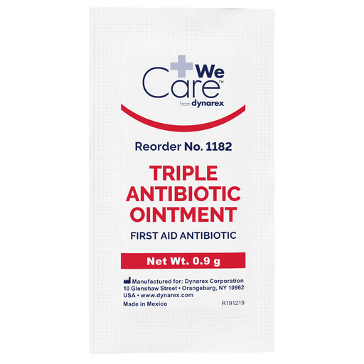 Triple Antibiotic Ointment, 0.9 g Foil Packet, 12/144/cs | Quantity - 1x CS