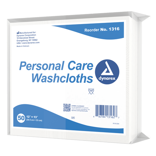 Personal Care Washcloth, 12" x 13", 16/50/cs | Quantity - 1x CS