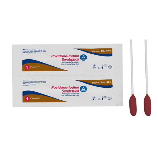 Povidone Iodine Swabsticks, 3 Swabsticks per Packet, 10/25/cs | Quantity - 1x CS