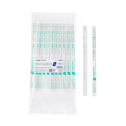 Serological Pipettes, Sterile, Individually Packed, 2 mL, Green, 5/100/cs | Quantity - 1x CS
