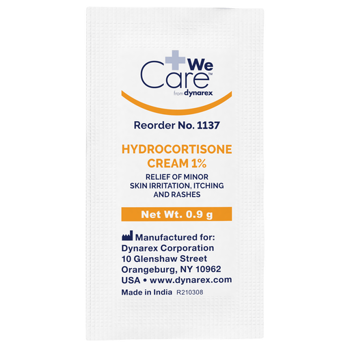 Hydrocortisone Cream, 0.9 g Foil Packet, 12/144/cs | Quantity - 1x CS