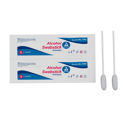Alcohol Swabsticks, 4", 1 Swabstick per Packet, 10/50/cs | Quantity - 1x CS