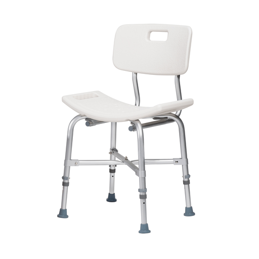 Bariatric Shower Chair w/ Back, White, 1pc/bx,4bx/cs | Quantity - 1x CS