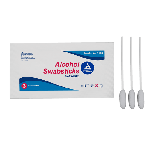 Alcohol Swabsticks, 4", 1 Swabstick per Packet, 10/50/cs | Quantity - 1x CS