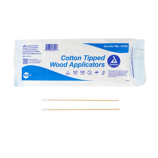 Cotton Tipped Wood Applicators - Non-Sterile, 6", 10/1000/cs | Quantity - 1x CS