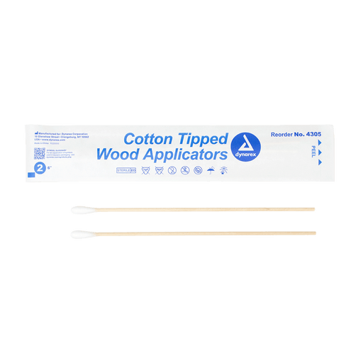 Cotton Tipped Wood Applicators - Non-Sterile, 6", 10/1000/cs | Quantity - 1x CS