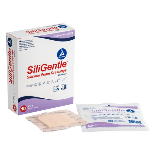 SiliGentle - Silicone Bordered Foam Dressing, Heel, 10" x 9", 12/5/cs | Quantity - 1x CS