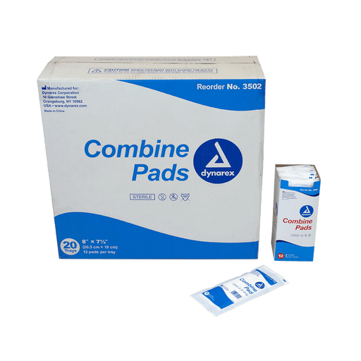 Combine Pads 1/pouch - Sterile, 8" x 10", 15/24/cs | Quantity - 1x CS