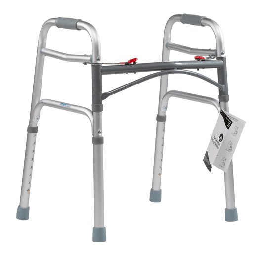 Junior Two Button Folding Walker, 25" - 32", 1pc/bag, 4bags/cs | Quantity - 1x CS