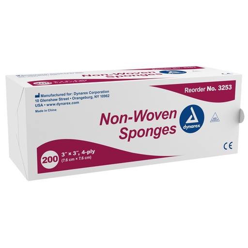 Non-Woven Sponge - Sterile 2's, 3" x 3" 4 Ply, 24/50/cs | Quantity - 1x CS