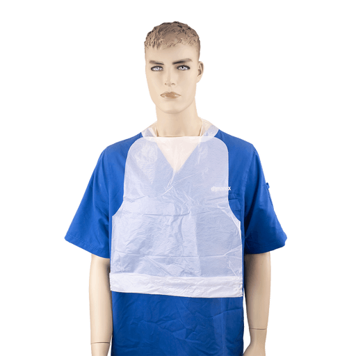 Polyethelene Bibs crumb catch 3" pocket, 16" x 24", 4/500/cs | Quantity - 1x CS