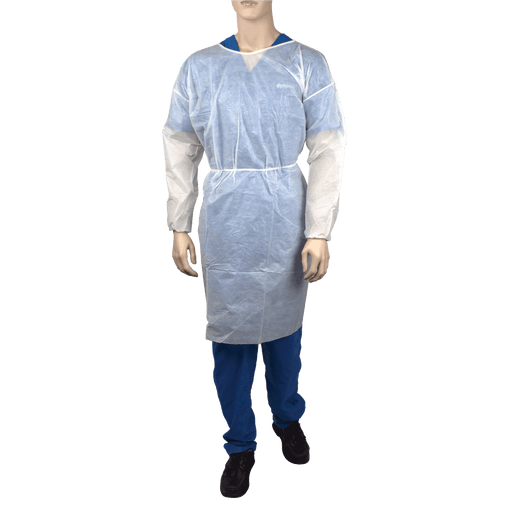 Isolation Gown Poly - Coated Barrier, 7XL, White, 10/5/cs | Quantity - 1x CS