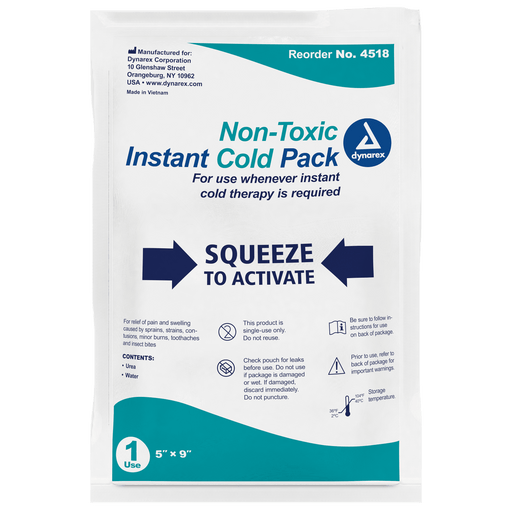 Perineal Instant Cold Pack w/ Self Adhesive Strip, 4 1/2" x 12", 24/cs | Quantity - 1x CS