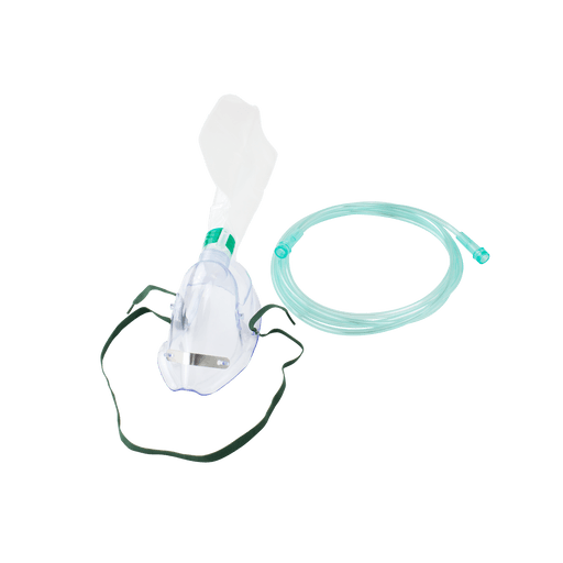 O2 High-Concentration Elongated Mask w/ 7' (2.1 m) tubin, Pediatric/Standard Connector, 50/cs | Quantity - 1x CS