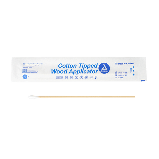 Cotton Tipped Wood Applicators - Non-Sterile, 6", 10/1000/cs | Quantity - 1x CS