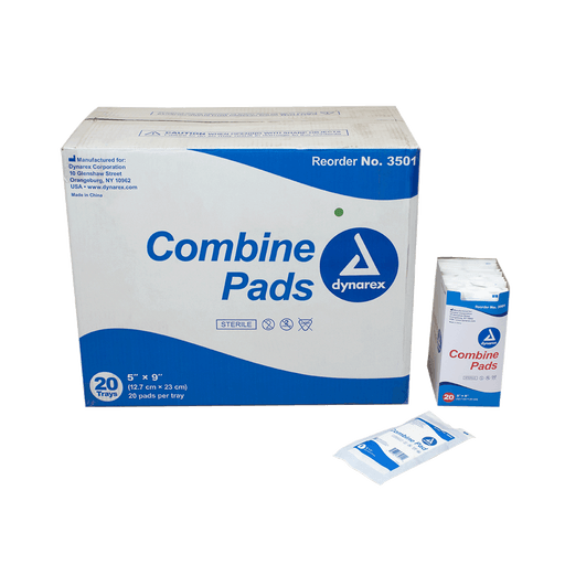 Combine Pads 1/pouch - Sterile, 8" x 10", 15/24/cs | Quantity - 1x CS