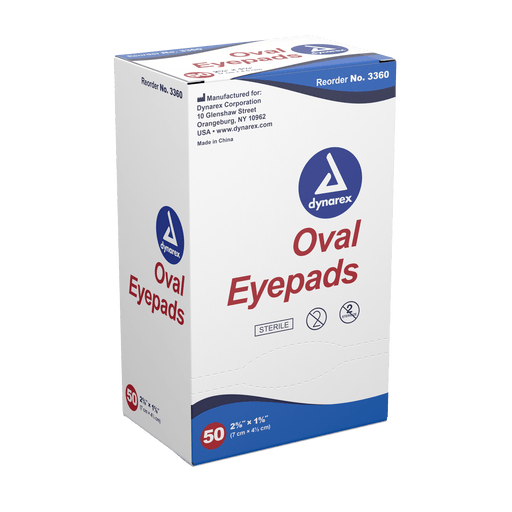 Oval Eye Pads - Sterile, 2 5/8" x 1 5/8", Bulk/1000/cs | Quantity - 1x CS