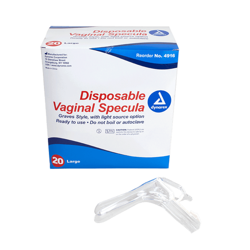 Vaginal Specula Disposable w/ Light Option, Large, 4/20/cs | Quantity - 1x CS
