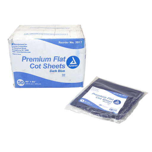 Heavy Duty Fitted Cot Sheet, 30" x 73", White, 50/cs | Quantity - 1x CS