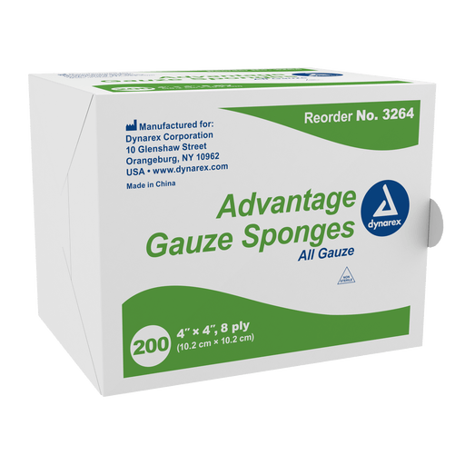 Advantage Surgical Sponges, 4" x 4" 8 Ply, 20/200/cs | Quantity - 1x CS