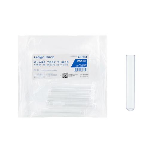 Glass Test Tubes, 10x75mm, 8/250/cs | Quantity - 1x CS