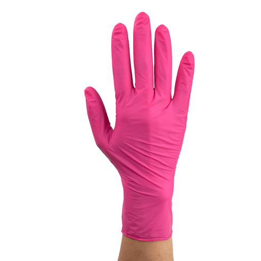 AloeSkin Nitrile Exam Gloves w/ Aloe, X-Large, Rose, Powder-Free, 10/100/cs | Quantity - 1x CS