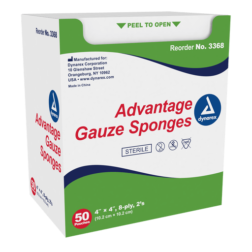 Advantage Surgical Sponges, 4" x 4" 8 Ply, 20/200/cs | Quantity - 1x CS
