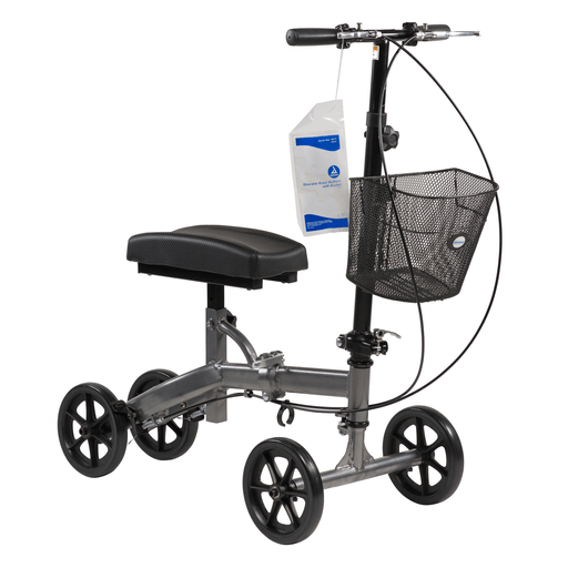 Steerable Knee Walker with Basket - Compact, Hammer Tone, 1pc/cs | Quantity - 1x CS