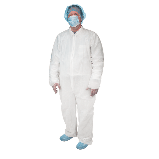 Disposable Coveralls, Universal Size, White, 5/5/cs | Quantity - 1x CS