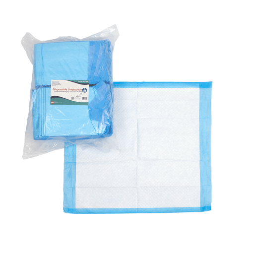 Disposable Underpads w/ Polymer, 30" x 36" (90g), 10/10/cs | Quantity - 1x CS