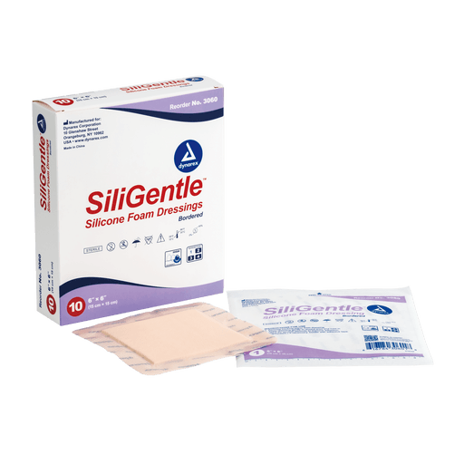 SiliGentle - Silicone Bordered Foam Dressing, Heel, 10" x 9", 12/5/cs | Quantity - 1x CS