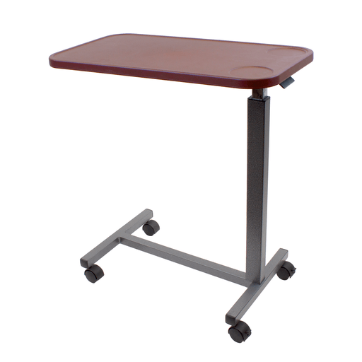 Overbed Table Plastic, Mahogany, 1pc/cs | Quantity - 1x CS