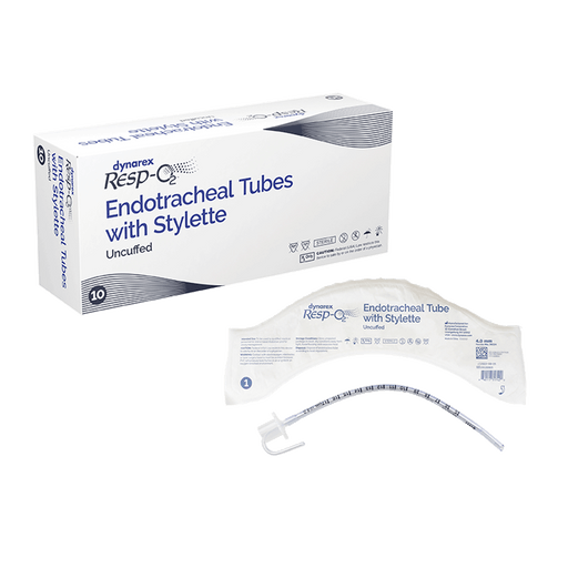 Endotracheal Tubes w/ Stylette - Uncuffed, 5.0 mm, 10/bx | Quantity - 1x BOX