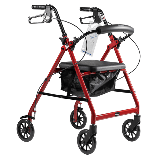 DynaGo Quad 6 - Aluminum Rollator, Red, 1pc/cs | Quantity - 1x CS