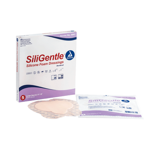 SiliGentle - Silicone Bordered Foam Dressing, Heel, 10" x 9", 12/5/cs | Quantity - 1x CS