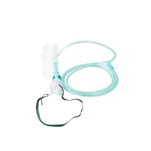 O2 High-Concentration Elongated Mask w/ 7' (2.1 m) tubin, Pediatric/Standard Connector, 50/cs | Quantity - 1x CS