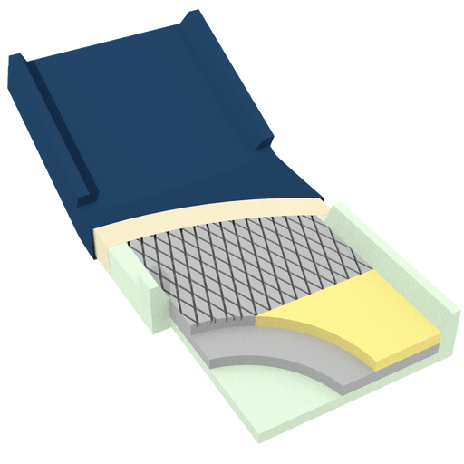 DynaRest Deluxe Tri-Layer Foam Mattress with Perimeter, 36" x 80" x 6", 1pc/cs | Quantity - 1x CS