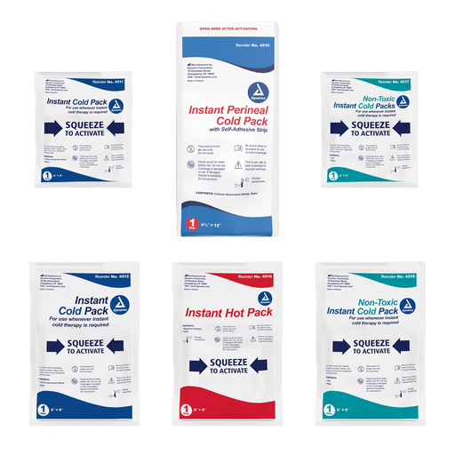Perineal Instant Cold Pack w/ Self Adhesive Strip, 4 1/2" x 12", 24/cs | Quantity - 1x CS