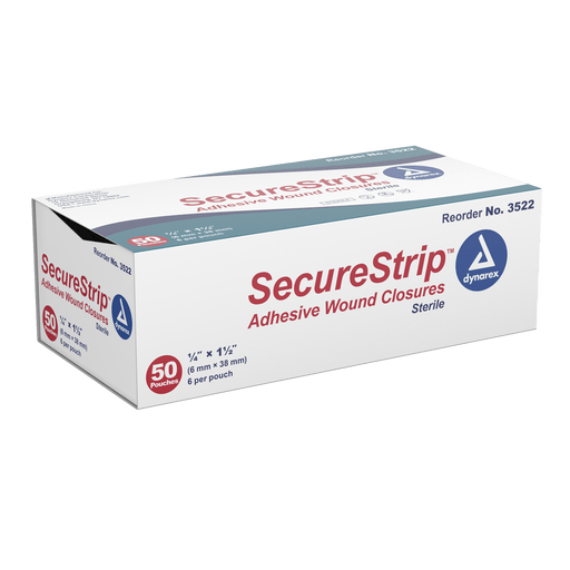 SecureStrip Adhesive Wound Closures - Sterile, 1" x 4", 4/50/cs | Quantity - 1x CS