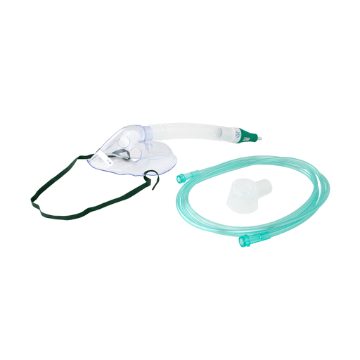 Venturi Adjustable Dial Elongated Mask w/ 7' (2.1 m) tubing, Pediatric, Standard Connector, 50/cs | Quantity - 1x CS