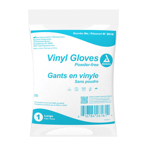 Vinyl Exam Gloves In A Bag, Large, Powder-Free, Clear, 500/2pr/cs | Quantity - 1x CS