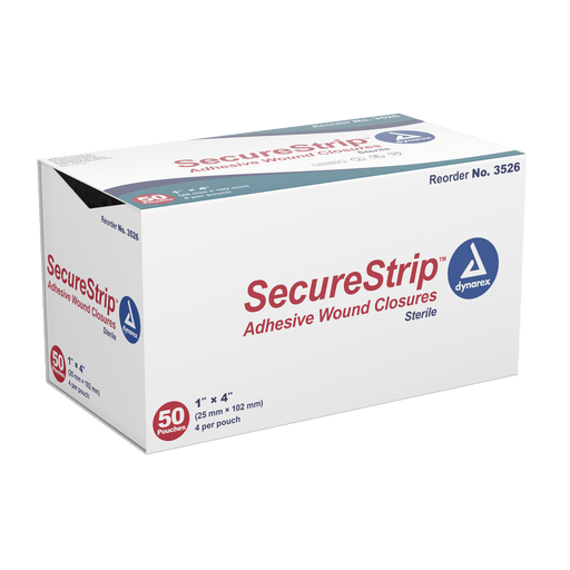 SecureStrip Adhesive Wound Closures - Sterile, 1" x 4", 4/50/cs | Quantity - 1x CS