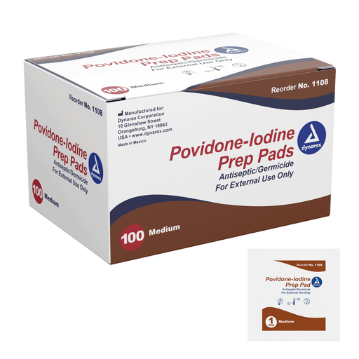 Povidone Iodine Prep Pad, Medium, 10/100/cs | Quantity - 1x CS