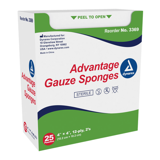 Advantage Surgical Sponges, 4" x 4" 8 Ply, 20/200/cs | Quantity - 1x CS