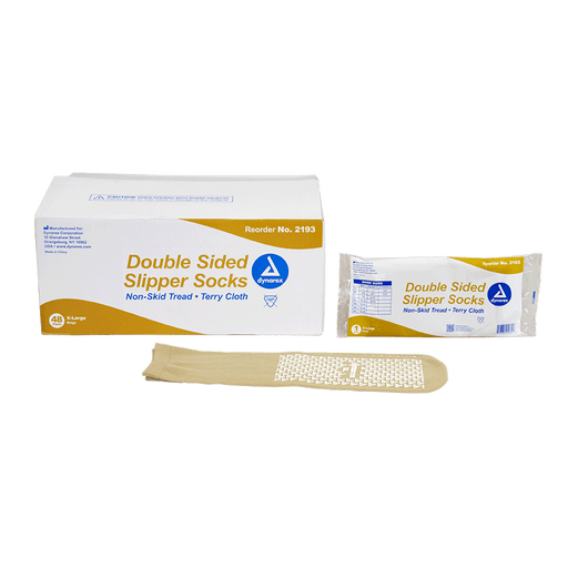 Double Sided Slipper Socks, 4XL, Yellow, 48/cs | Quantity - 1x CS