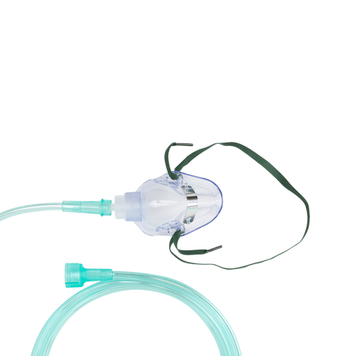 O2 Medium-Concentration Elongated Mask w/ 7' (2.1 m) tub, Pediatric/Universal Connector, 50/cs | Quantity - 1x CS