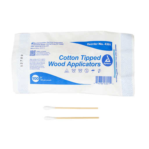 Cotton Tipped Wood Applicators - Non-Sterile, 6", 10/1000/cs | Quantity - 1x CS