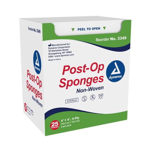 Post-op Sponge - Sterile 2's, 4" x 4" 4 Ply, 24/25/cs | Quantity - 1x CS